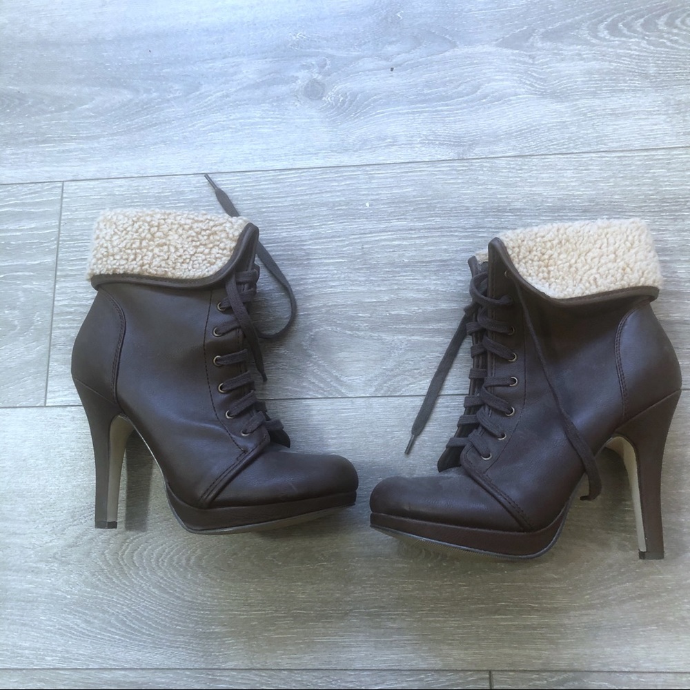 Brown booties